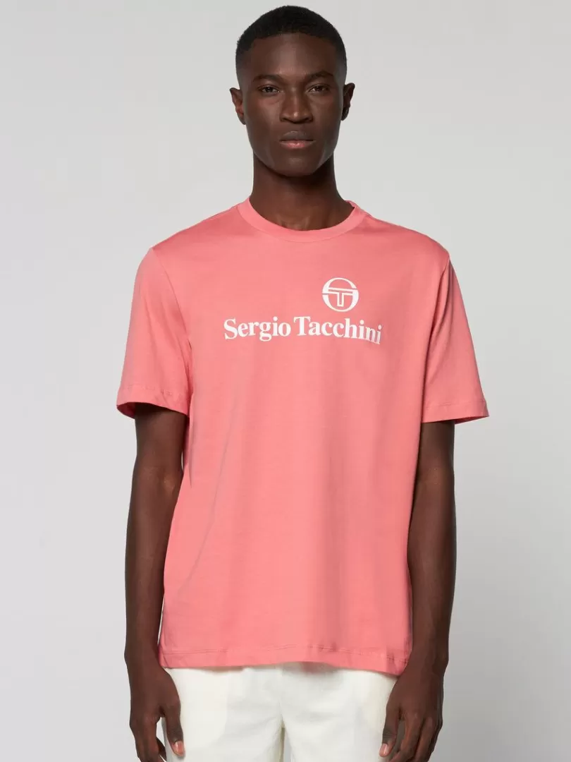 Sergio Tacchini View All>Heritage Logo T-Shirt- Tea Rose