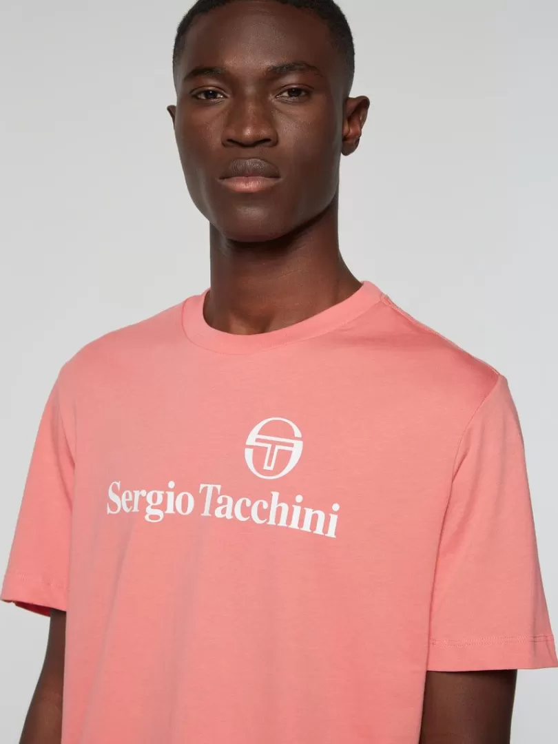 Sergio Tacchini View All>Heritage Logo T-Shirt- Tea Rose