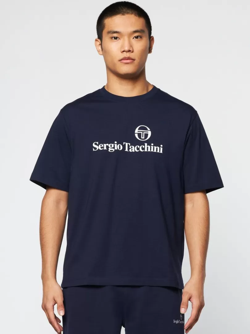 Sergio Tacchini View All>Heritage T-Shirt- Maritime Blue