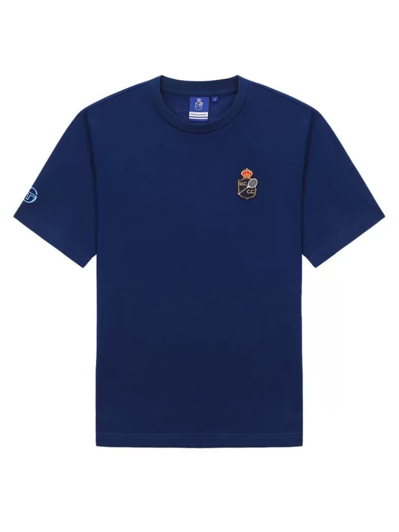 Sergio Tacchini T-Shirts>Rally Mch T-Shirt- Navy