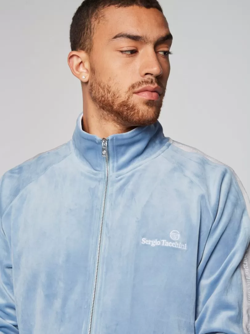 Sergio Tacchini Velour>Tipo Velour Track Jacket- Mountain Spring