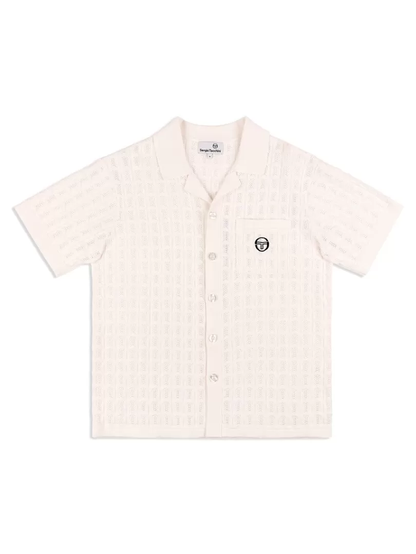 Sergio Tacchini T-Shirts>Ulivo Crochet Shirt- Brilliant White